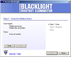 F-Secure BlackLight — бесплатная программа для обнаружения и безопасного удаления руткитов (скрытых процессов, которые часто используют вредоносные программы для сокрытия своего присутствуя на ПК пользователя)