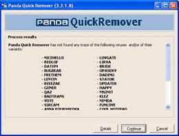 PandaQuickRemover 3.5.1.11-Утилита для очистки компьютера от последствий деятельности наиболее распространенных на сегодняшний день вирусов.